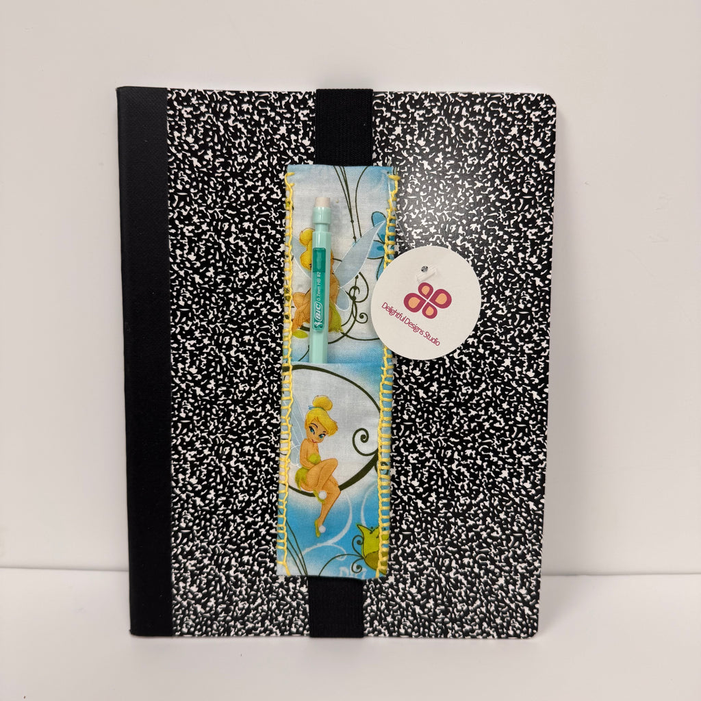 Composition Notebook with "Tinkerbell" Pencil Strap